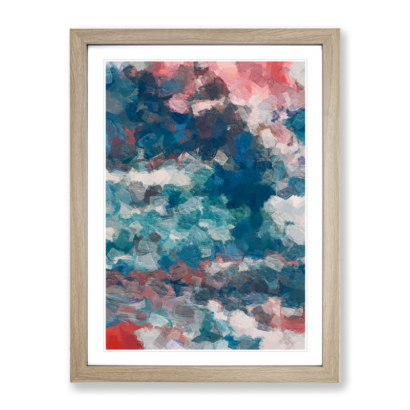 XV1022-158X A Stranger Abstract 1 Piece Single Picture Frame Wall Art, 46cm H x 34cm W, Beige