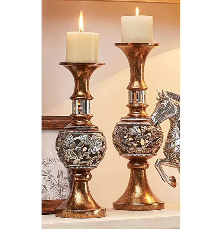 Plastic / Acrylic Tabletop Candlestick with Candle Included