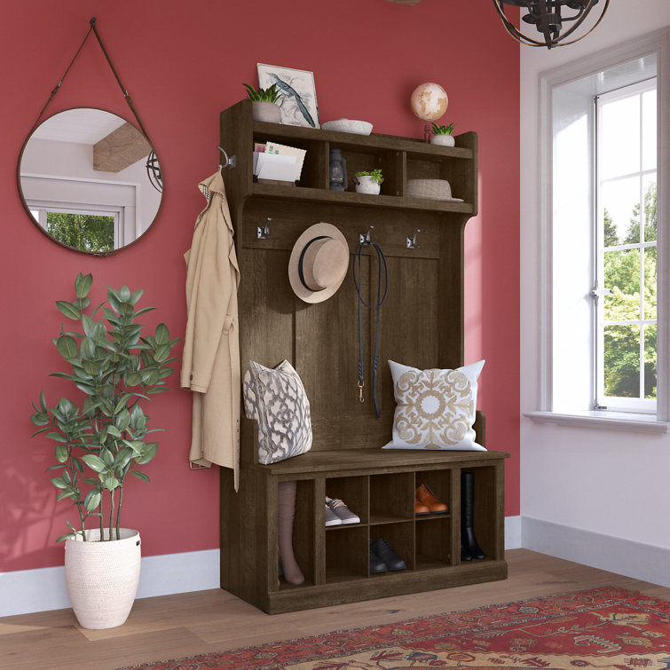 Kierra Hall Tree 40'' Wide with Bench and Shoe Storage
