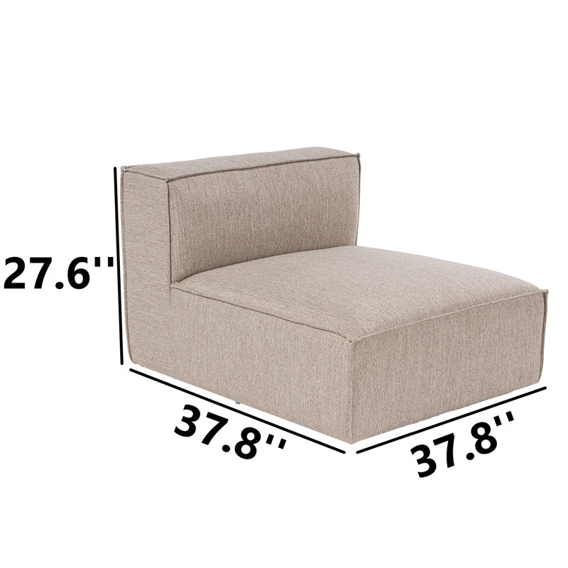 Mikeala Linen 37.8'' Reception Loveseat