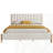 Boucle Thick Headboard Platform Bed-1327475784
