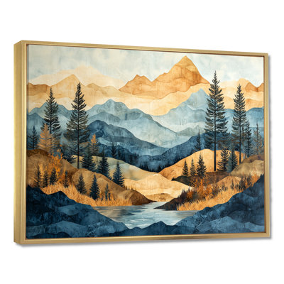 «Glendalis Majestic Natures Layers Of Mountains II», art mural montagnes