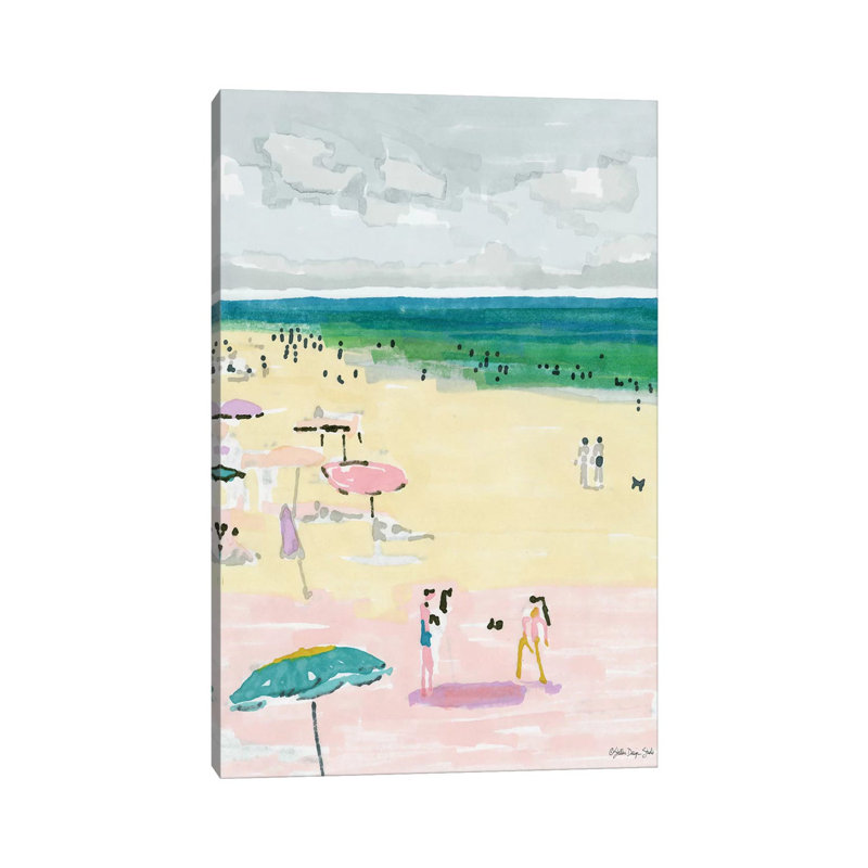 Beach Days II - Painting on Canvas, Wrapped Canvas, 30.48cm H x 20.32cm W x 1.91cm D
