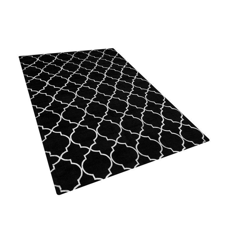 Melbourne Geometric Viscose Hand Woven Area Rug, Rectangle 140 x 200cm