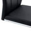 4 chaises de salle à manger noires en tissu polyuréthane à haut dossier pour une salle à manger, une cuisine, des espaces de vie tendance et 4 pattes en matériau d'assortiment facile à nettoyer-404710672