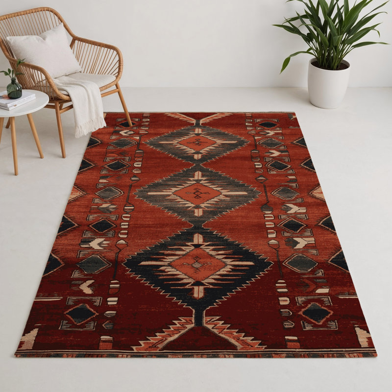 Turkish Brown Indoor and Outdoor Area Rug, Rectangle 5' x 7'