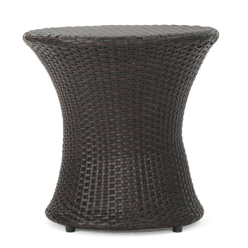 Table d'appoint ronde en osier