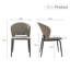 Ensemble de 2 chaises de salle à manger modernes en similicuir gris et chaises d'appoint rembourrées avec pieds en métal robustes-1479698501