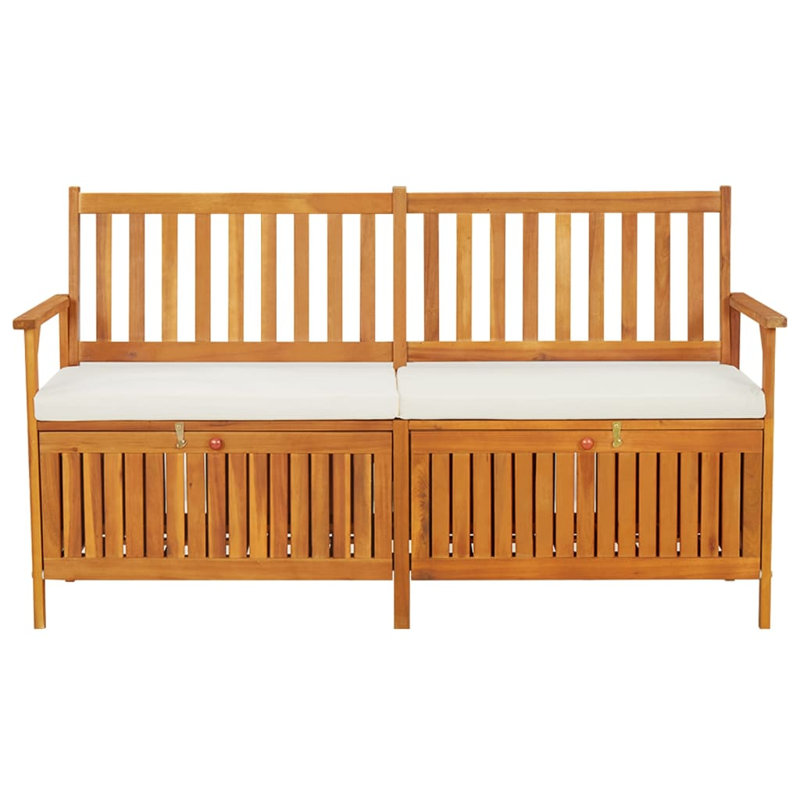 Banc de patio extérieur en tissu de polyester d'acacia