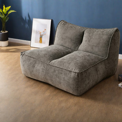 Canapés à compression, fauteuil à billes compact en lin et coton pour la maison