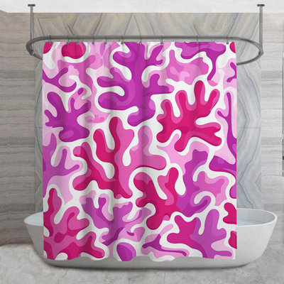 Rideau de douche Coral - Décoration de salle de bain nautique Art Déco
