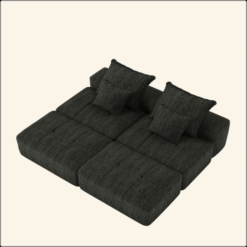 Canapé modulaire surdimensionné Modern, Noir