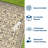 Reversible Outdoor Area Rug – Waterproof & UV Resistant Plastic Carpet – Modern Gray Design – Easy to Clean – 9x18ft-895378003-895378009