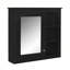 Armoire de rangement murale moderne avec miroir et 3 tablettes ouvertes, idéale pour les salles de bain élégantes et organisées-1123455601