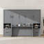 Lit escamotable Murphy avec grande armoire, tiroirs et étagères-563631729-563631731