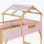 Lit superposé simple au-dessus de simple avec escalier et lumières DEL 3 couleurs, conception fantaisiste et sécuritaire pour les enfants-133491142