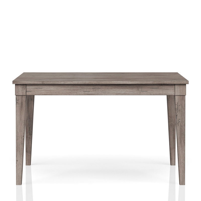 Table de salle à manger à hauteur de comptoir rustique gris, longueur 60 po, largeur 36 po, bois massif et combinaison de maquillage long et large, espace beauté