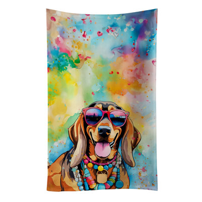 Doberman Pinscher Hippie Dawg Kitchen Towel