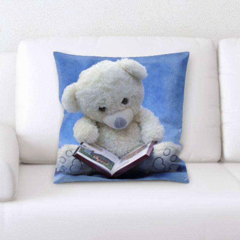 Coussin de lit teddy bear read a book Hicks
