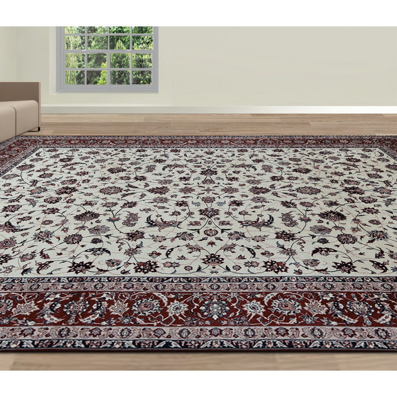 Tapis rouge noué à la main de haute qualité