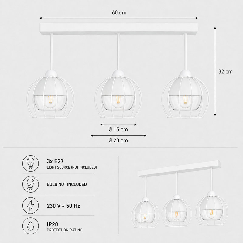 Glass Semi Flush Mount