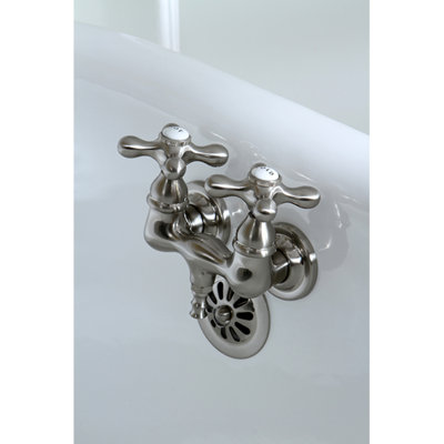 Kingston Brass Vintage Two-Handle 2-Hole Tub Wall Mount Tub Faucet