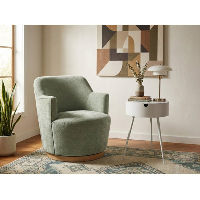 Fauteuil pivotant rembourré Hudnut