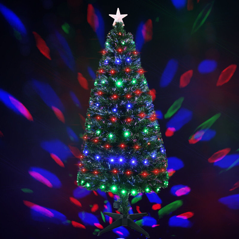 Lighted Artificial Christmas Tree, 3.94ft H