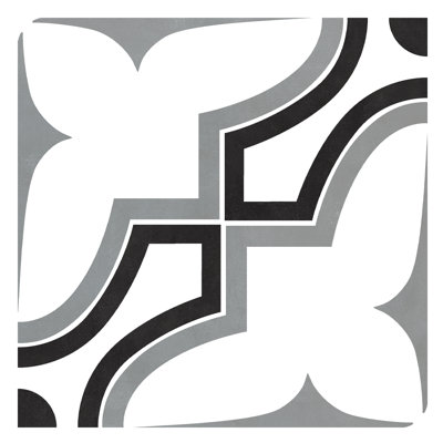Casablanca Encaustic‑Look Patterned Porcelain Floor & Wall Tile, 8" x 8"