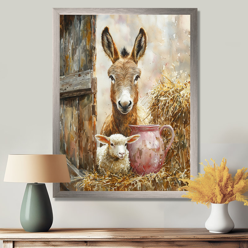 Dragomila - Animals Wall Art, H 32 po x l 16 po, Argent argent, Picture Framed