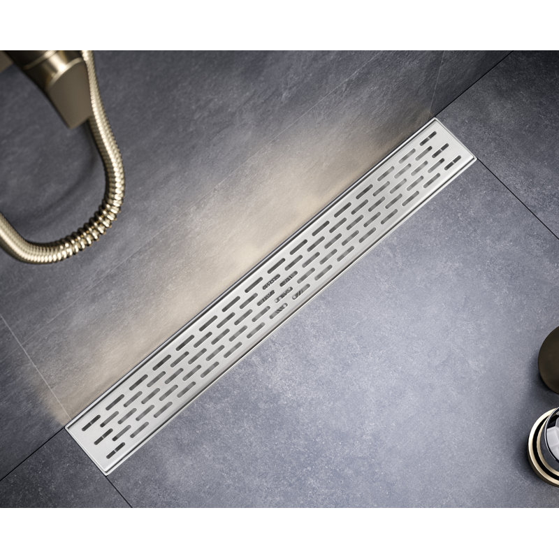 Drain de douche à grille linéaire, Brossé