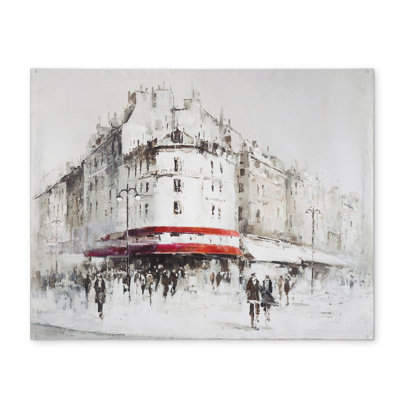 Napperon blanc moderne - White Street avec des accents rouges