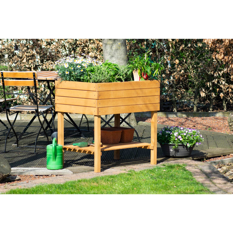 Aalaya Wood Elevated Planter
