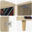 36cm W Engineered Wood Bedside Table