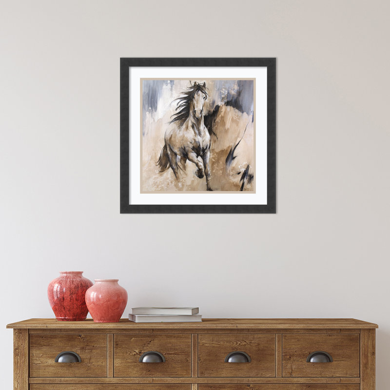 « Frison Horse », reproduction d'art encadrée
