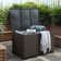 Rattaner Resistant Wicker Deck Box with Gas Spring Lid and Zippered Waterproof Inner Bag