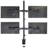 Height Adjustable Universal 4 Screen Desk Mount