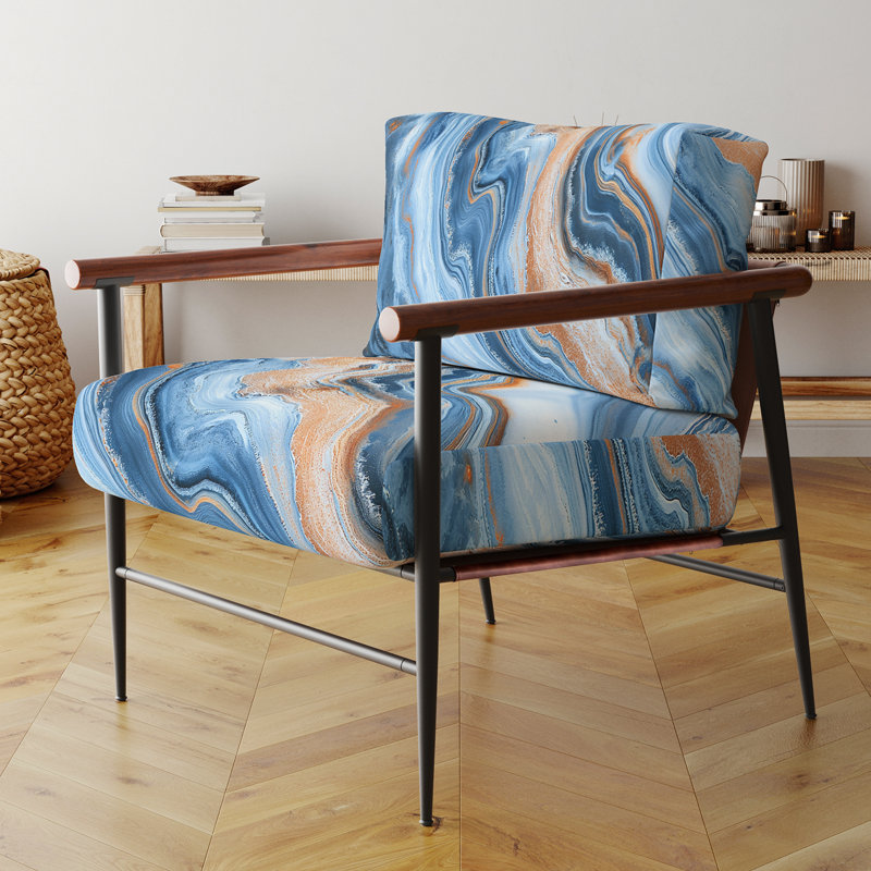 Chaise avec accoudoirs rembourrée Frode, Noir, noir, noir, noir