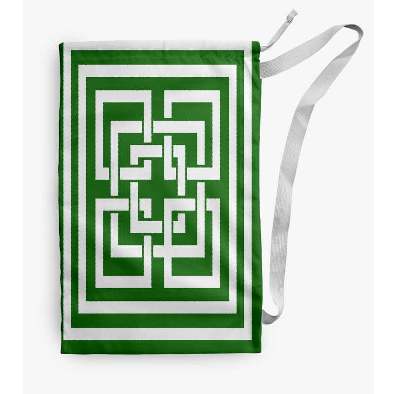 Fabric Laundry Bag with Handles, Small (29" H x 18" W), Green
