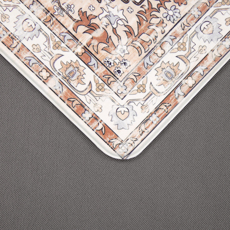 Jalissia Anti-Fatigue Non-Skid Kitchen Mat, Orange, Runner 18" x 30" + 18" x 48"