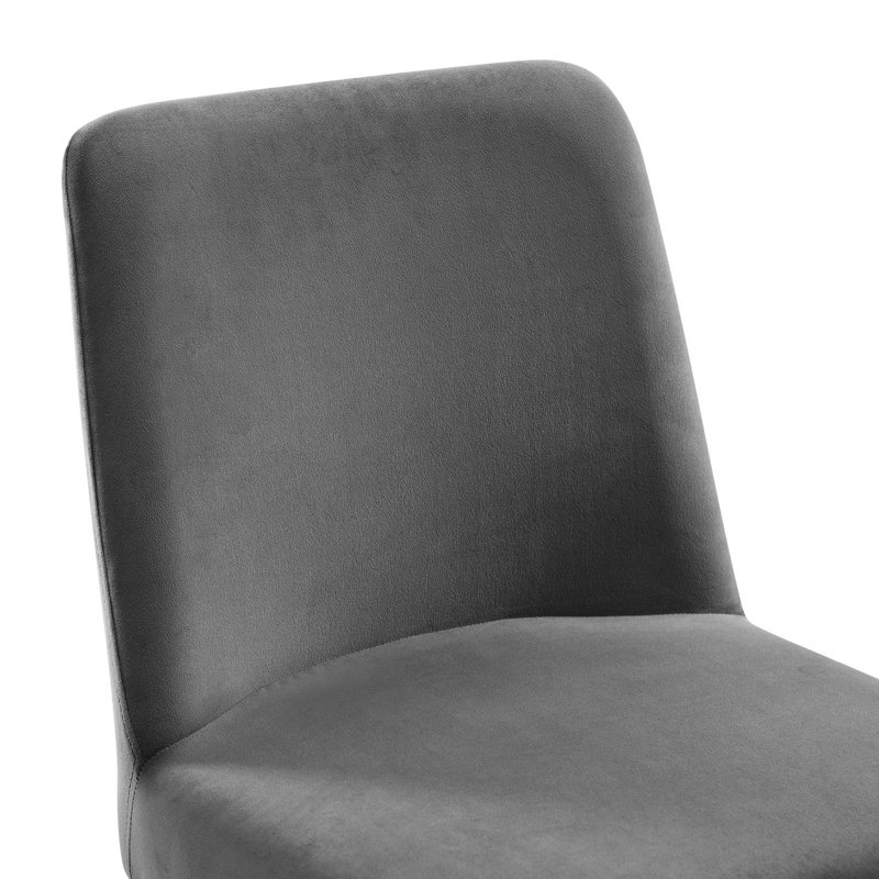 Chaise d'appoint en velours Amplifier, gris