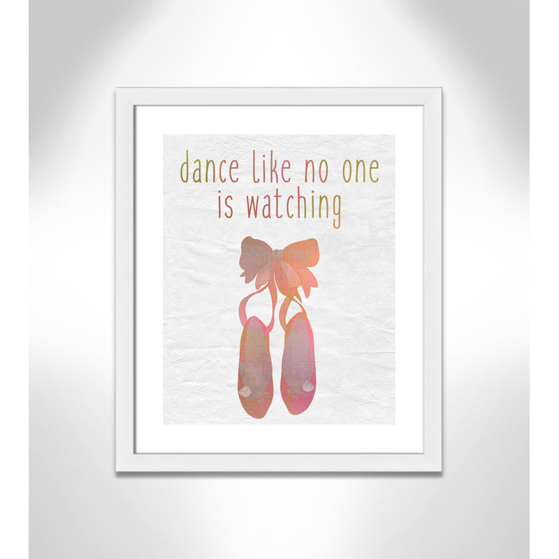 Dance A Paper Print, White Flat Framed, 24.5" H x 20.5" W x 0.6" D