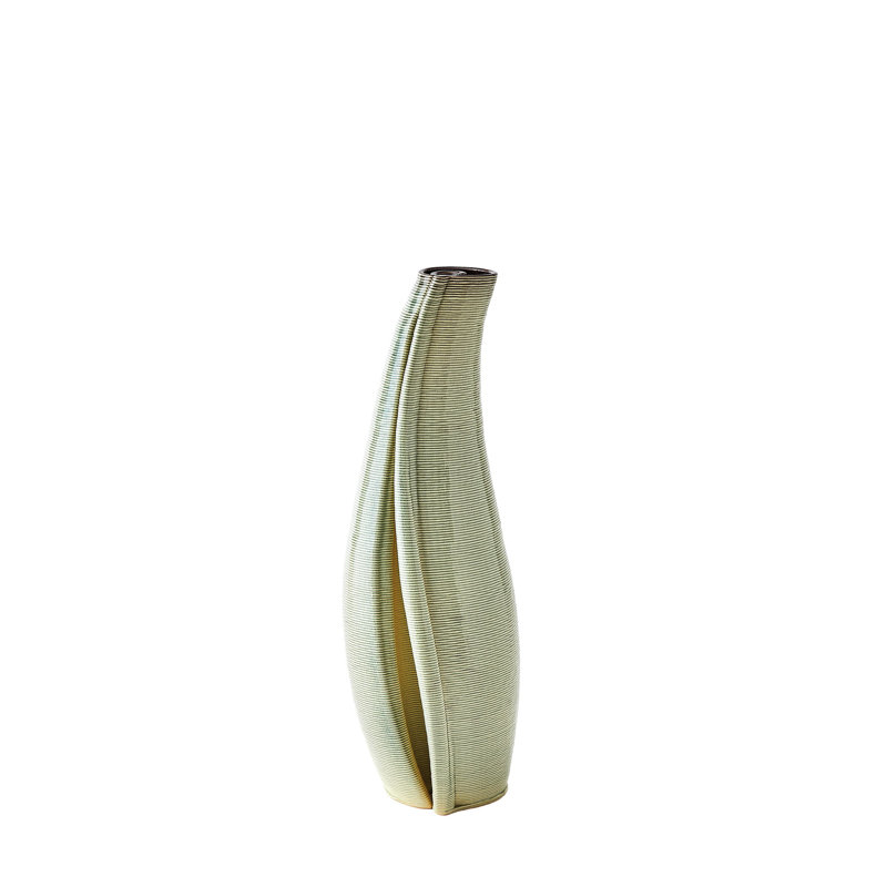 Earthenware Table Vase, Overall Height-  17.25"