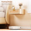Floating Nightstands Set of 2 Wall-Mounted Bedside Tables Oak Rattan 1-Drawer 40x30x15cm No Legs Low Profile