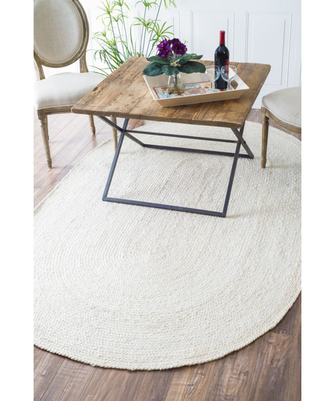 Margot Jute / Sisal Hand Woven Area Rug, Oval 152 x 244cm