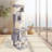 VEVOR Cat Tree 72" Cat Tower with 2 Cat Condos Sisal Scratching Post Light Grey-101925100