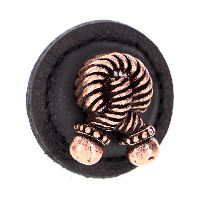 Equestre Mushroom Knob, Black, Antique Copper
