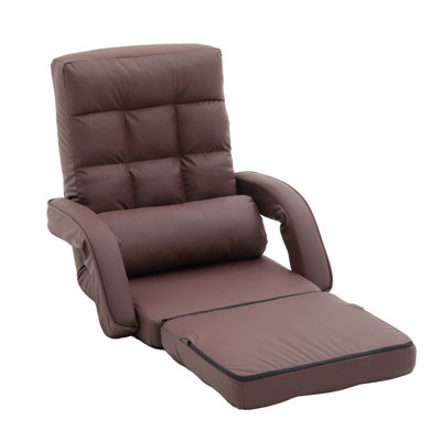 Reclining Floor Gaming Chair Foldable Chaise Lounge Game Chair For Adults With Armrest