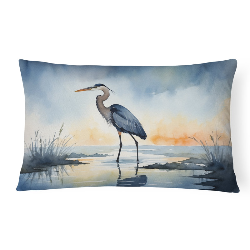 Coussin Blue Heron, Rectangle H 12 po x l 16 po