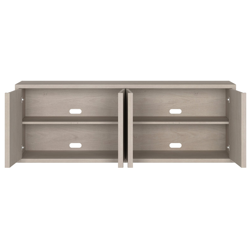 Savin Rectangular TV Stand for TV's up to 75", White Wood